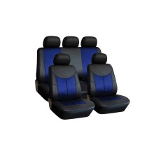 Авточехлы KRAFT "STYLE", экокожа, черно-синие