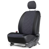 Авточехлы RIVAL для Hyundai Solaris II SD (2017-)/Kia Rio IV SD (2017-)/Rio X HB (2020-)/Rio X-Line HB (2017-2021), Ромб (зад. спинка 40/60), черные