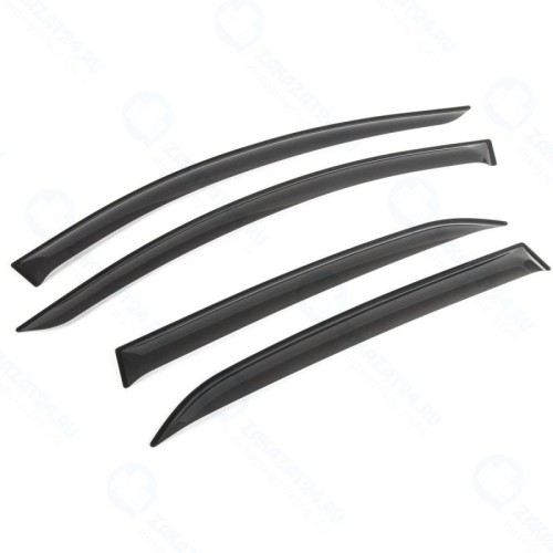 Дефлекторы окон Rival Premium для Renault Logan II седан (2014-н.в.) оргстекло (34702001)