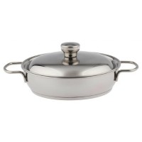 Сковорода с крышкой АМЕТ "Классика-прима" с двумя ручками, 0,5 л, 160 мм (1с744)