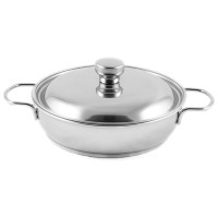 Сковорода с крышкой АМЕТ "Классика-прима" с двумя ручками, 1 л, 200 мм (1с745)