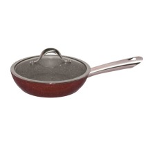 Сковорода-ВОК Bekker BK-7958 GARNET с крышкой с мраморным покрытие, 28 см Сковорода-ВОК Bekker BK-7958 GARNET с крышкой с мраморным покрытие, 28 см