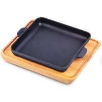 Сковорода квадратная BRIZOLL 18х18х2.5 см, с дощечкой