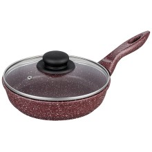 Сковорода глубокая Elan Gallery ГАРМОНИЯ ВКУСА Рубин, с крышкой, с несъёмной ручкой, 20 см Сковорода глубокая Elan Gallery ГАРМОНИЯ ВКУСА Рубин, с крышкой, с несъёмной ручкой, 20 см