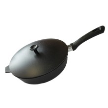 Сковорода Камская Посуда с бакелитовой ручкой, алюминиевой крышкой 26 см
