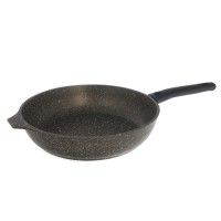 Сковорода Kukmara СМК263а со съемной ручкой, кофейный мрамор, 260/60 мм