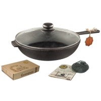 Сковорода MAYSTERNYA стеклянная крышка, 28 см