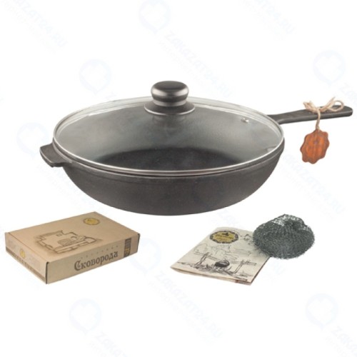 Сковорода MAYSTERNYA стеклянная крышка, 28 см