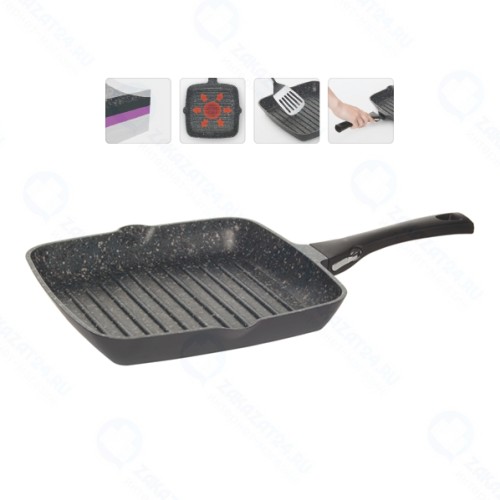 Сковорода-гриль NADOBA PAVLA со съёмной ручкой, 28х28 см