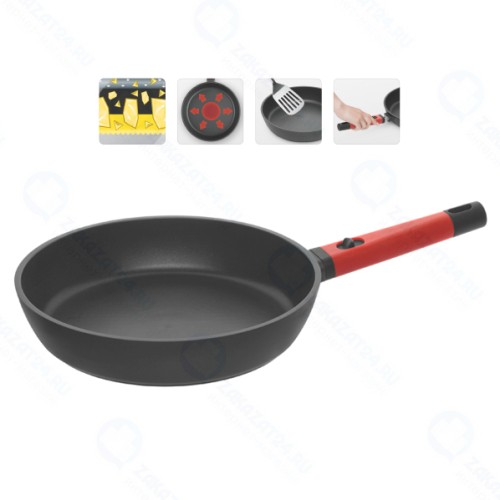 Сковорода NADOBA GUSTA, с антипригарным покрытием и съёмной ручкой, 20 см