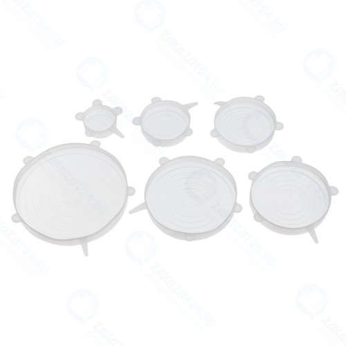 Набор крышек Bradex растягивающихся, 6 шт, белый