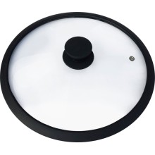 Крышка стеклянная Mallony CAPPELLO с силиконовым ободком, 28 см Крышка стеклянная Mallony CAPPELLO с силиконовым ободком, 28 см
