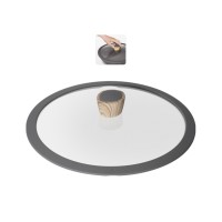 Крышка стеклянная NADOBA MINERALICA с силиконовым ободом, 28 см