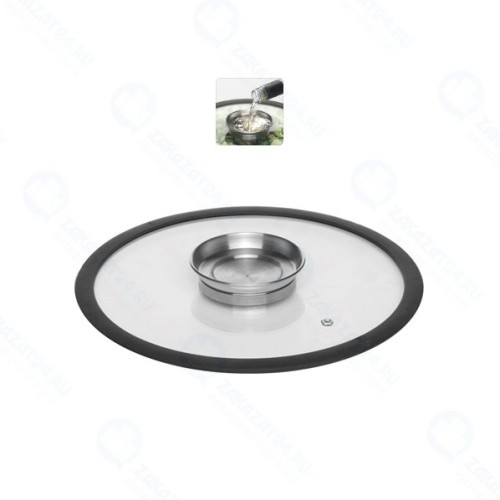 Крышка стеклянная NADOBA NATA с силиконовым ободом, 26 см