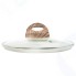 Крышка стеклянная PANAIRO с ручкой Soft-touch WOOD 20см