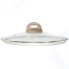 Крышка стеклянная PANAIRO с ручкой Soft-touch WOOD 26см