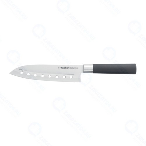 Нож Сантоку NADOBA KEIKO с отверстиями, 17.5 см