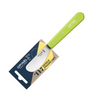 Нож для масла Opinel 117, деревянная рукоять, блистер, нержавеющая сталь, зеленый, 001935