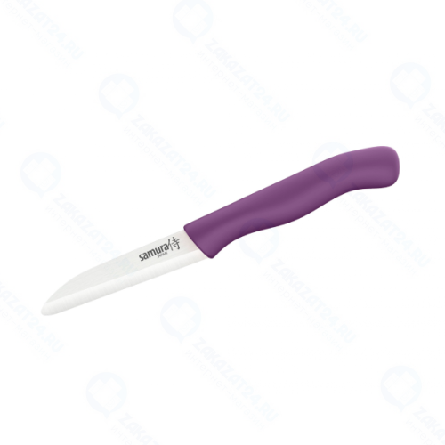 Нож для овощей и фруктов Samura Eco SC-0011VL фиолетовый, циркониевая керамика, 75 мм.