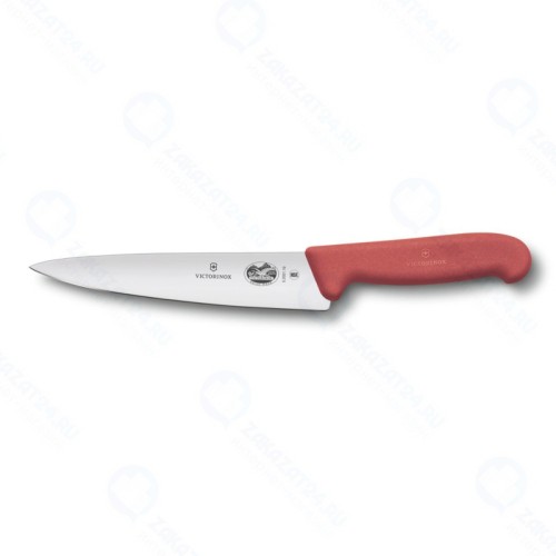 Нож кухонный разделочный VICTORINOX Fibrox, 25 см, красный