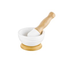 Ступка Elan Gallery "Айсберг волны" с пестиком на деревянной подставке, 100 мл Ступка Elan Gallery "Айсберг волны" с пестиком на деревянной подставке, 100 мл