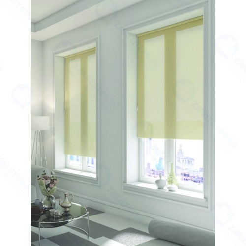 Рулонная штора DDA однотонная песок 48х160