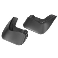Брызговики задние Rival для Lada Largus SW (с ворсовыми подкрылками) (2019-н.в.), полиуретан, 2 шт., с крепежом