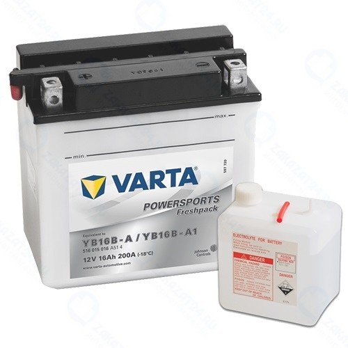 Аккумулятор VARTA Powersports Freshpack 516 015 016 A514 обратная полярность 16 Ач