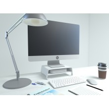 Алюминиевая подставка для мониторов и Mac mini EMBODIMENT EMB-MS-FS-W, белая