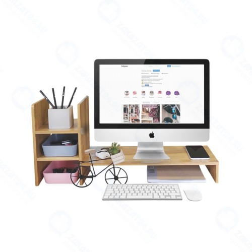 Подставка-органайзер Handy Home под монитор, c полками, 67х20х30