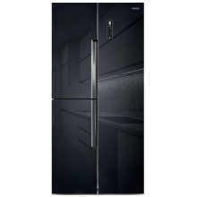 Холодильник Ginzzu NFK-535 черное стекло