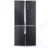 Холодильник Side by Side Ginzzu NFK-510 черное стекло