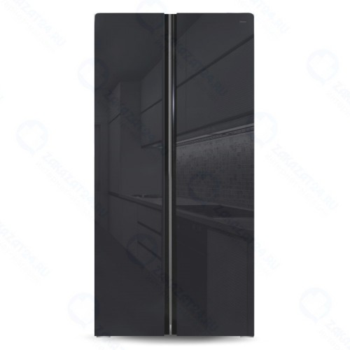 Холодильник Side by Side Ginzzu NFK-462 Black glass