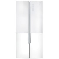 Холодильник Side by Side Ginzzu NFK-510 белое стекло