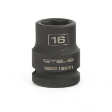 Головка ударная шестигранная STELS 13921, 16 мм, 1/2", CrMo Головка ударная шестигранная STELS 13921, 16 мм, 1/2", CrMo