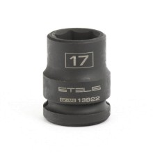 Головка ударная шестигранная STELS 13922, 17 мм, 1/2", CrMo Головка ударная шестигранная STELS 13922, 17 мм, 1/2", CrMo