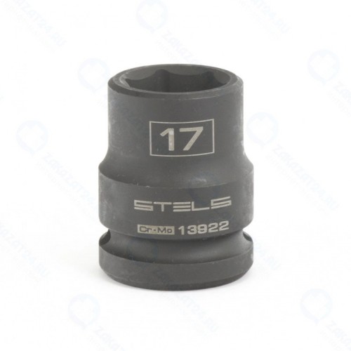 Головка ударная шестигранная STELS 13922, 17 мм, 1/2