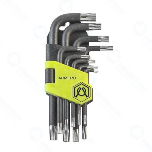 Набор ключей TORX Armero A410/098, 9шт, CrV, длинные