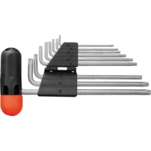 Ключи "звездочки" FIT IT 64027, 9 шт. CrV Т10-Т50, с отверстием, длинные, с пластиковой Т-образной ручкой