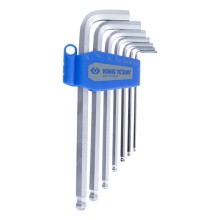 Набор Г-образных шестигранников KING TONY 3/32"-3/8", с шаровым окончанием, 7 предметов