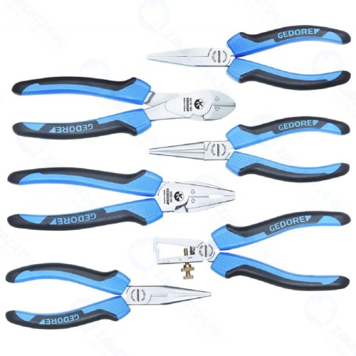 Набор плоскогубцев Gedore 1708155 в пластиковом кейсе, 6 шт., 367 х 316 х 72 мм