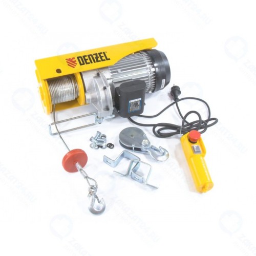 Тельфер электрический TF-1000, 1 т, 1600 Вт, высота 12 м, 8 м/мин, DENZEL 52016