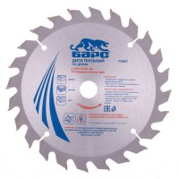 Пильный диск по дереву Барс 73367, ф190 х 20 мм, 24 зуба + кольцо 20/16мм