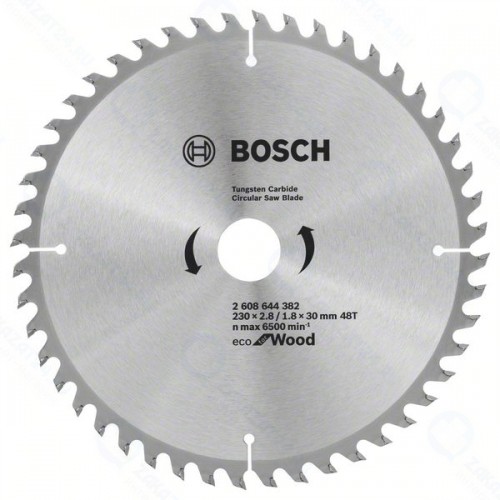 Пильный диск Bosch 2.608.644.382 ECO WO 230x30-48T для дерева