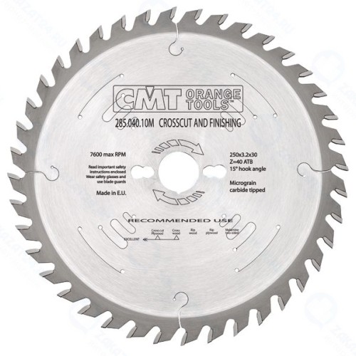 Пильный диск по дереву CMT 294.060.10M, 254X30X2,4/1,8 -5° 10° ATB Z=60