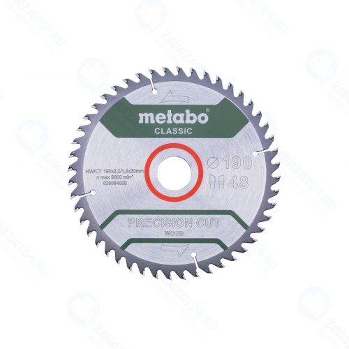 Пильный диск Metabo PrecisionCutClassic 190x30 48WZ 15° /B (628664000)