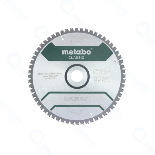 Пильный диск Metabo MultiCutClassic 254x30 60 FZ/TZ 5°neg (628285000)