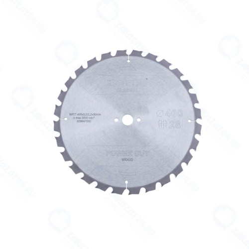 Пильный диск Metabo PowerCutClassic 400x30 28 TZ/TZ15° дер (628647000)
