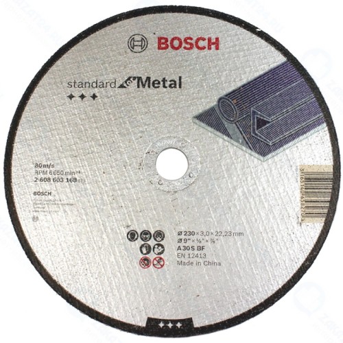 Круг отрезной Bosch 2608603168, по металлу, 230 х 3 х 22,23 мм