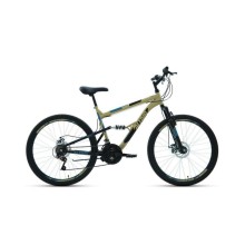 Горный велосипед ALTAIR MTB FS 26 2.0 disc 2021, бежевый/черный, рост 18" Горный велосипед ALTAIR MTB FS 26 2.0 disc 2021, бежевый/черный, рост 18"